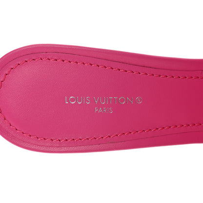Louis Vuitton Lambskin Embossed Monogram Revival High Heel Mules 40 Rose Pop 7 of 8