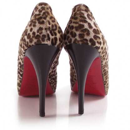 Christian Louboutin Leopard Lady Claude Peeptoes 38 3 of 8