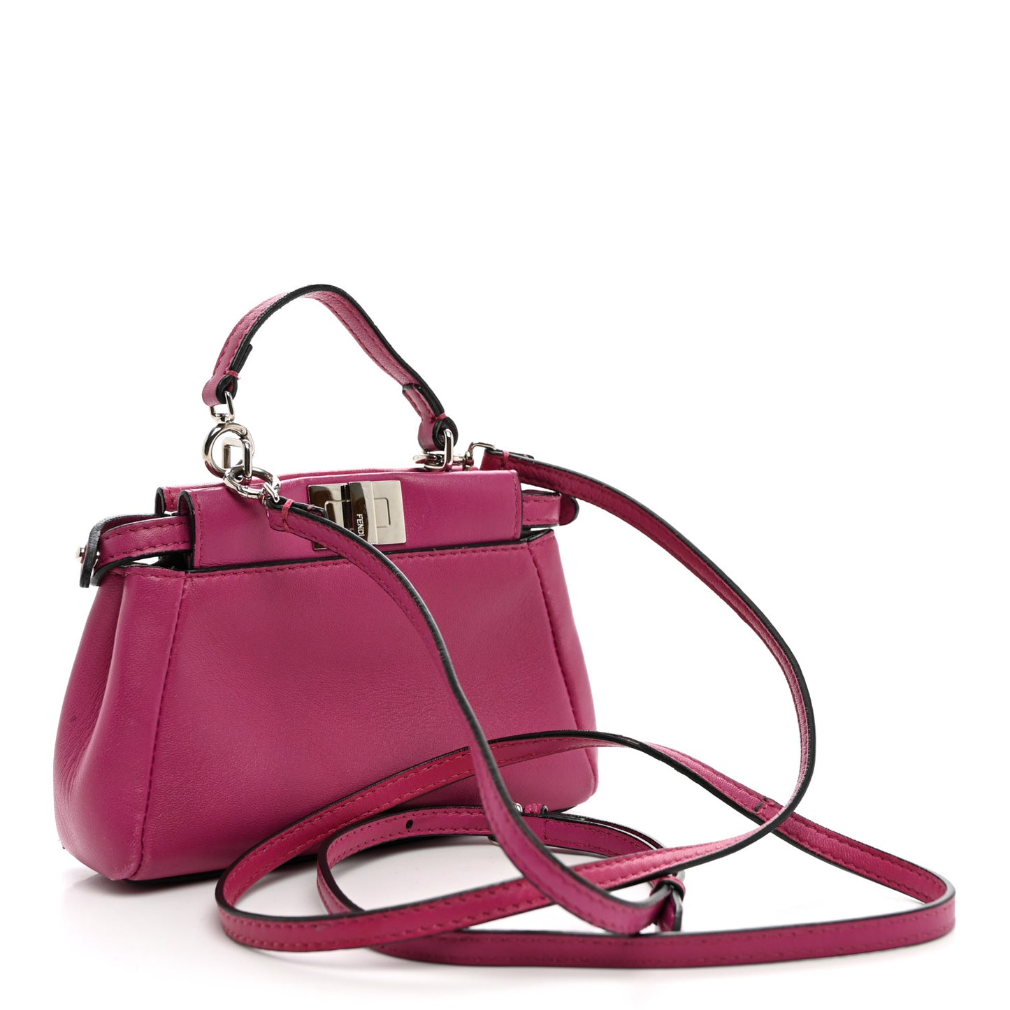 Nappa Micro Peekaboo Iconic Satchel Magenta