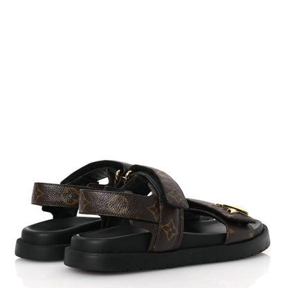 Louis Vuitton Monogram LV Sunset Comfort Flat Sandals 37 Cacao Brown 5 of 16