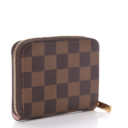 Louis Vuitton Damier Ebene Zippy Coin Purse Rose Ballerine 3 of 8