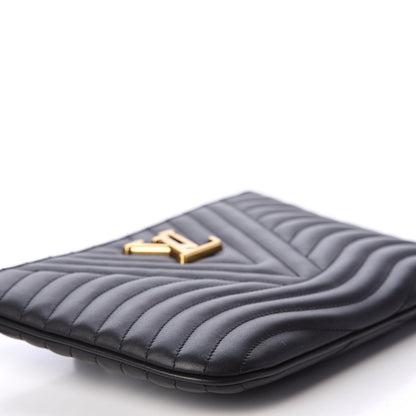 Louis Vuitton Calfskin New Wave Zipped Pochette Black 8 of 9