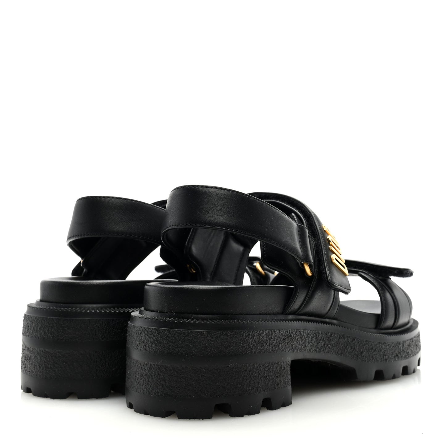 Lambskin Dioract 10mm Sandals 36 Black