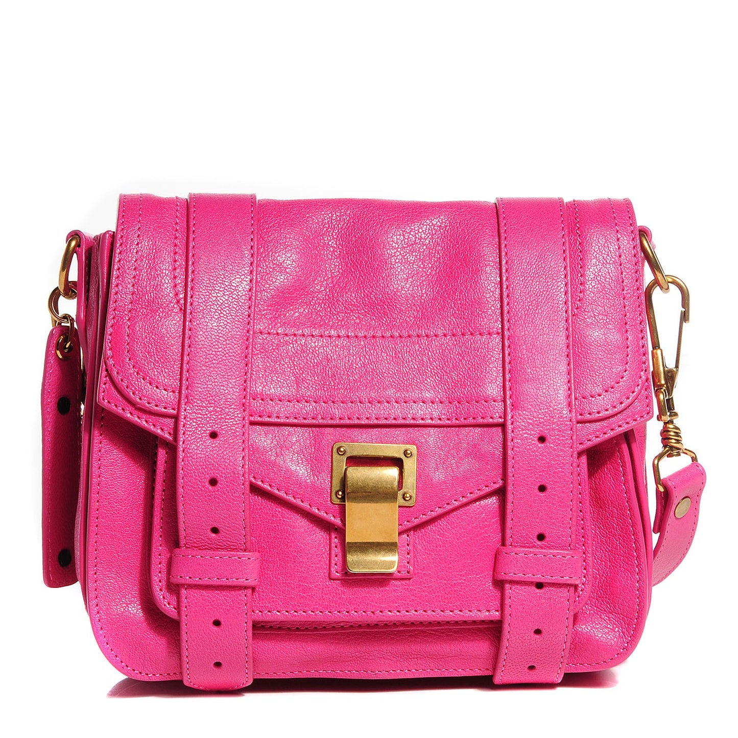 Lambskin PS1 Mini Pouch Messenger Bag Raspberry
