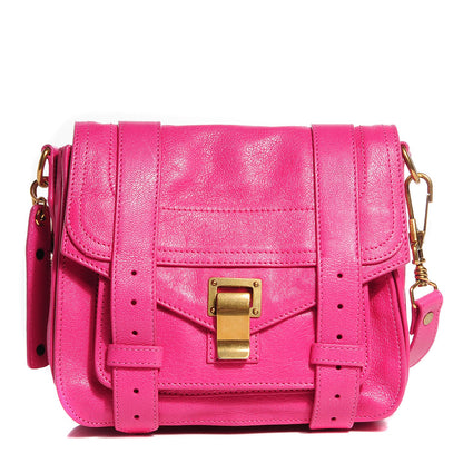 Proenza Schouler Lambskin PS1 Mini Pouch Messenger Bag Raspberry 1 of 12