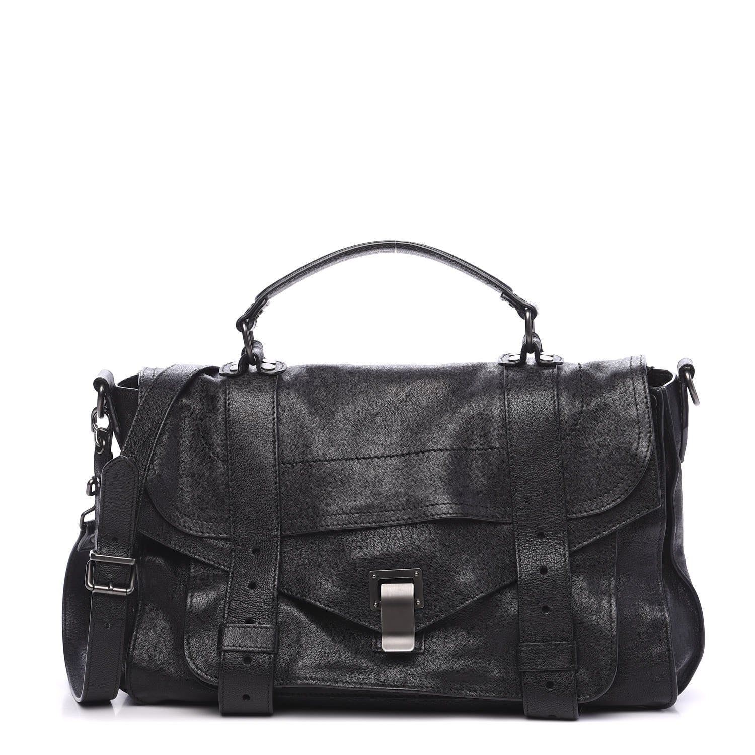 Proenza Schouler Lambskin Medium PS1 Satchel Black 1 of 8