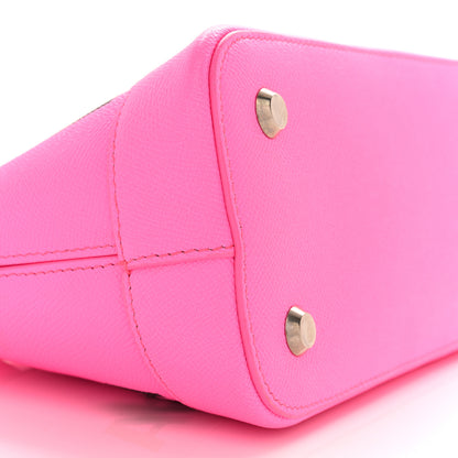 Balenciaga Signature Grained Calfskin Logo M Ville Top Handle Bag Rose Bubblegum Black 8 of 19
