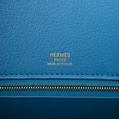 Hermes Epsom Casaque Birkin Sellier 30 Bleu Indigo Black Bleu Frida 6 of 11