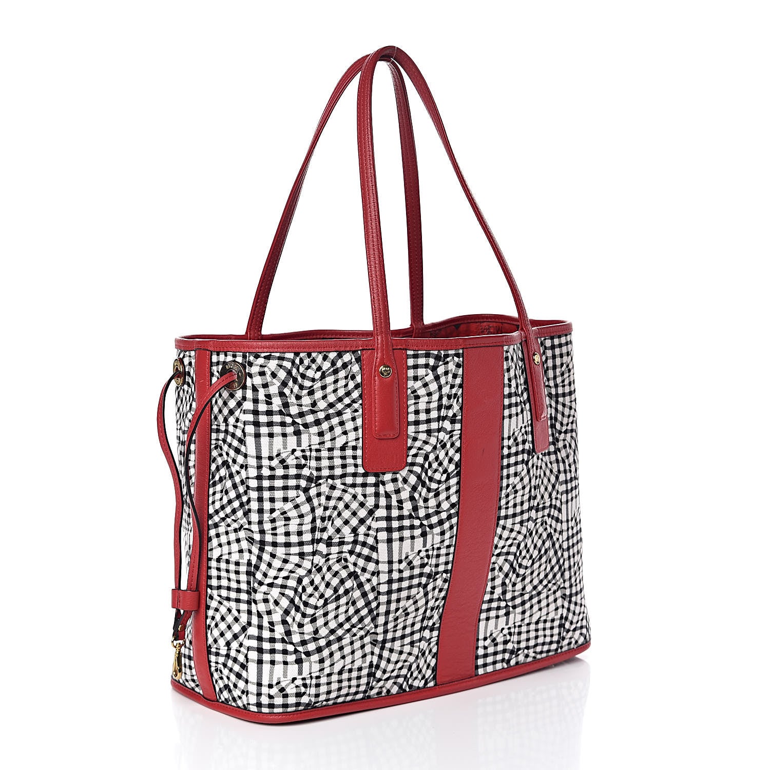 MCM Visetos Medium Liz Reversible Shopper Tote Ruby Red 7 of 18
