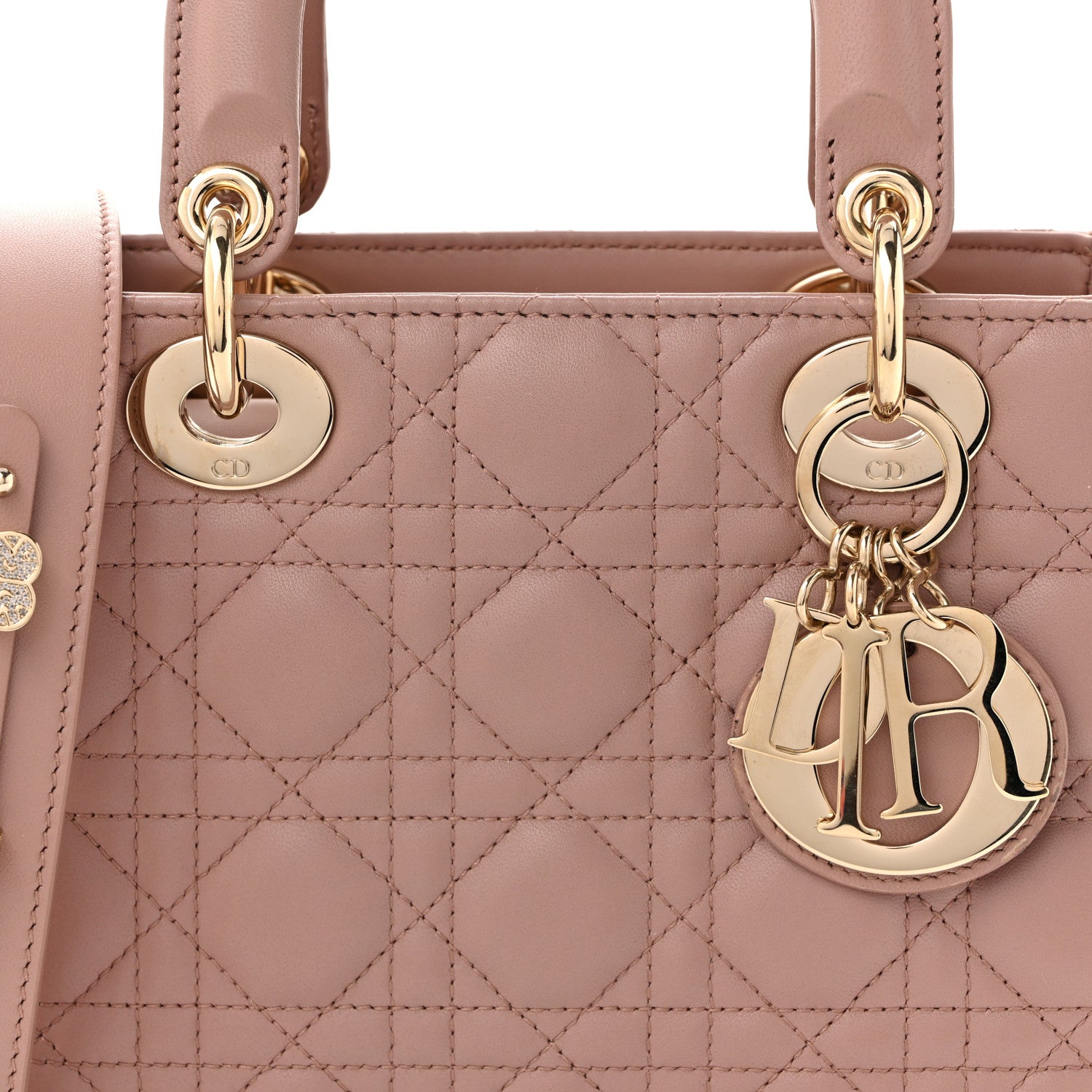 Christian Dior Lambskin Cannage Small Lucky Badges My Lady Dior Fard 8 of 11