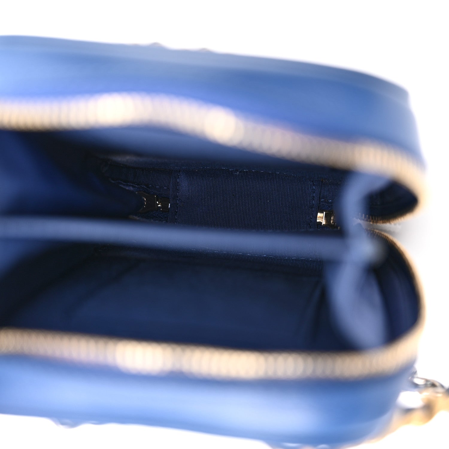 Chanel Lambskin Quilted Chanel 19 Zip Phone Case Blue 5 of 10