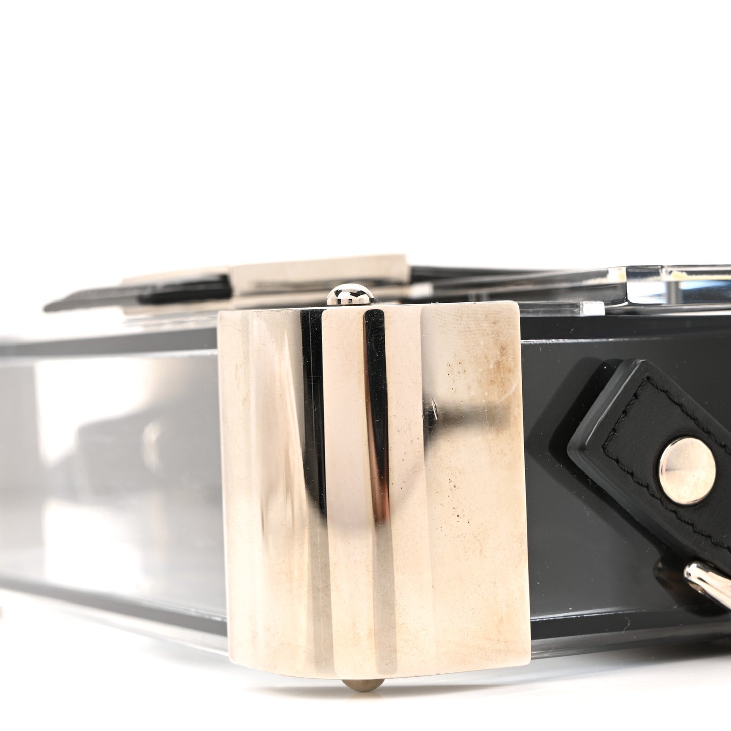 Plexiglass Vitello Mini Baguette Trunk Black Transparent
