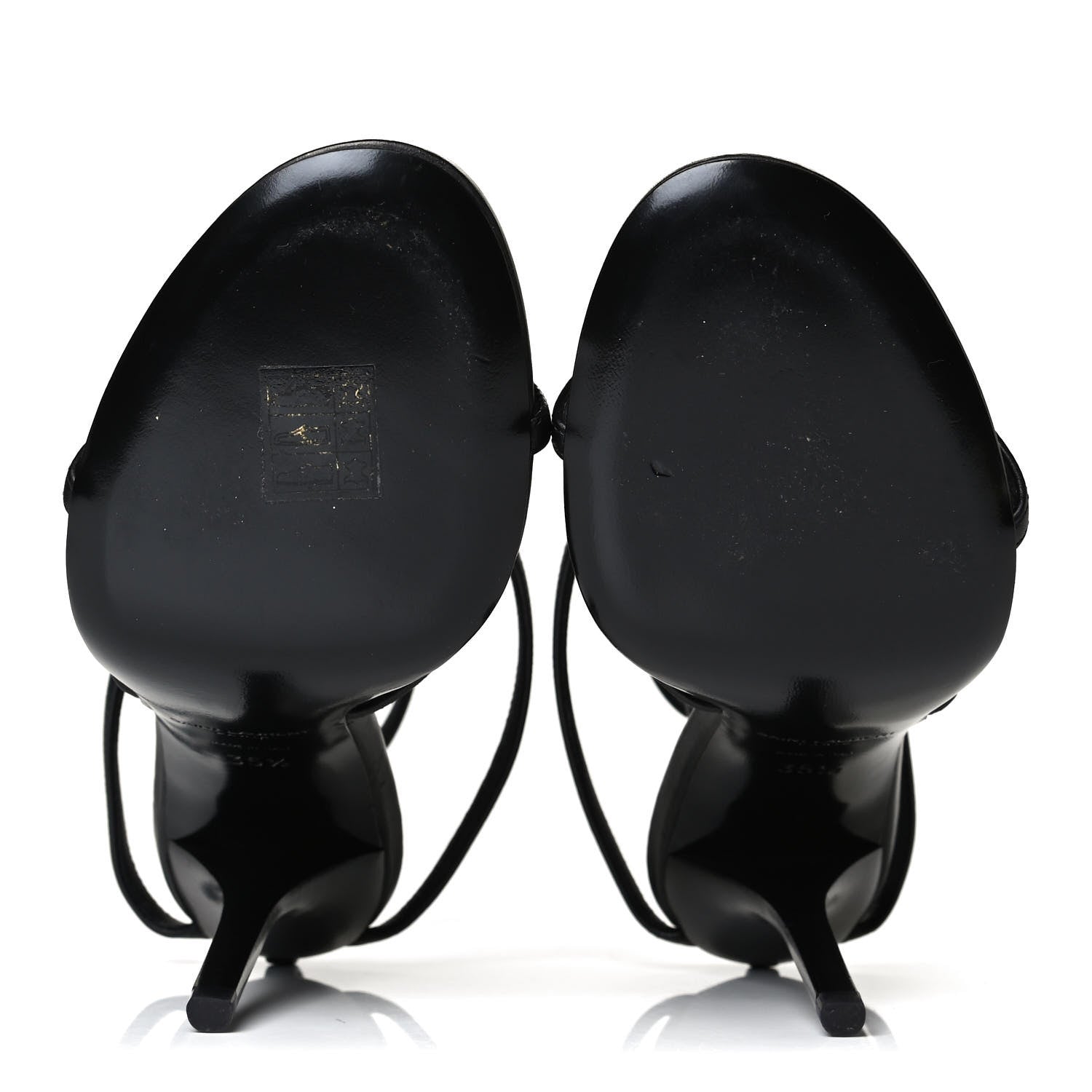 Saint Laurent Calfskin Cassandra 110 Sandals 35.5 Black 5 of 9