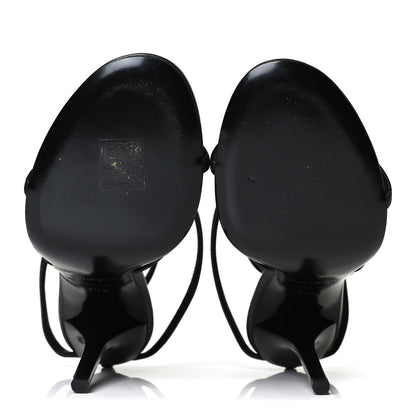 Saint Laurent Calfskin Cassandra 110 Sandals 35.5 Black 5 of 9