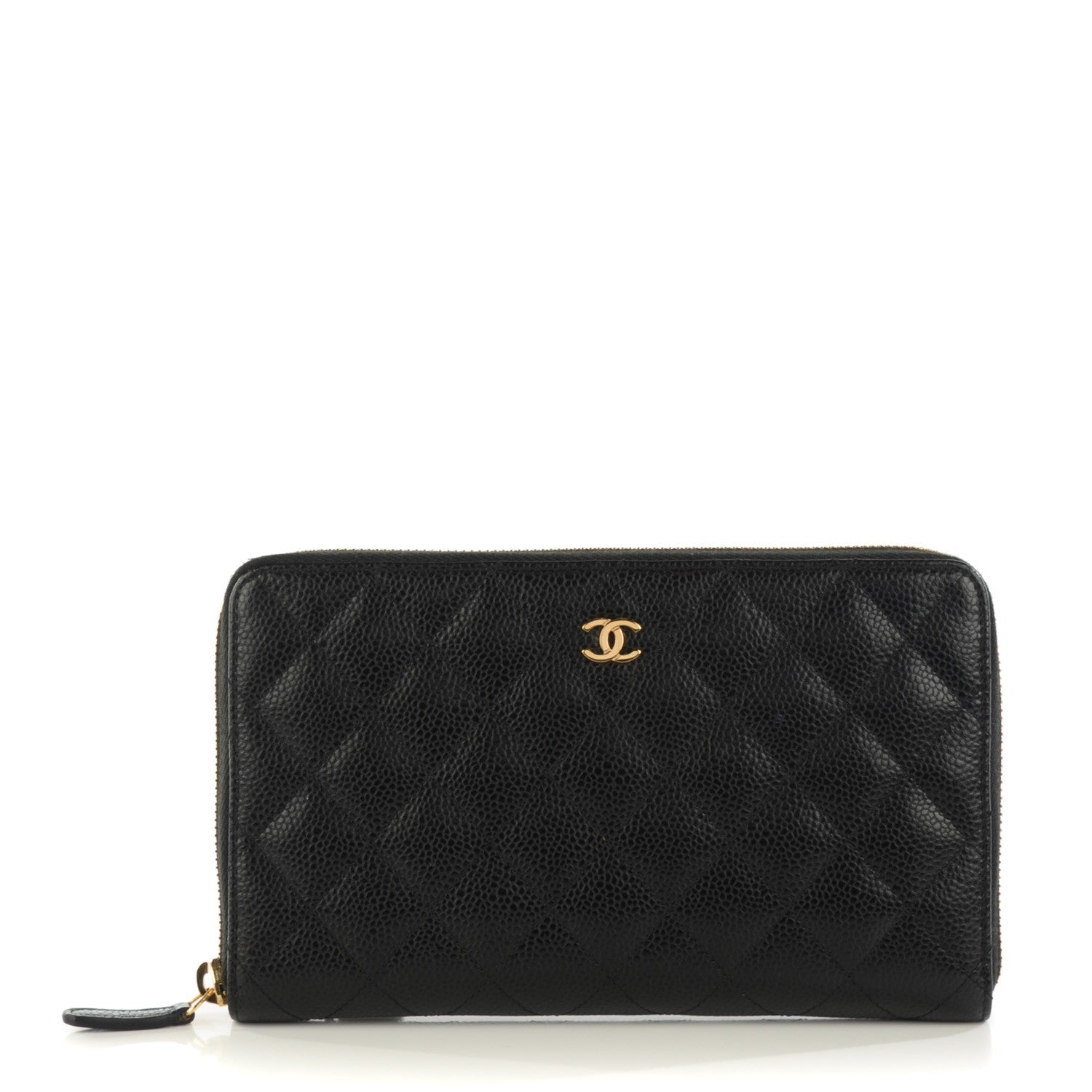 Chanel Caviar Quilted Large Zipped Wallet Black 1 of 8