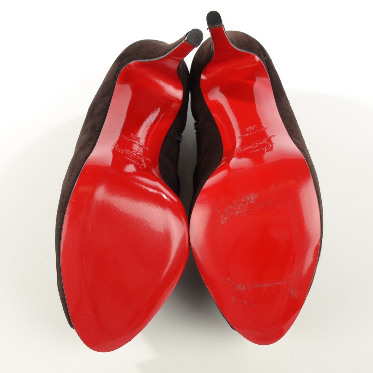 Christian Louboutin Suede Treopli 120 Booties 38 Moka 5 of 8