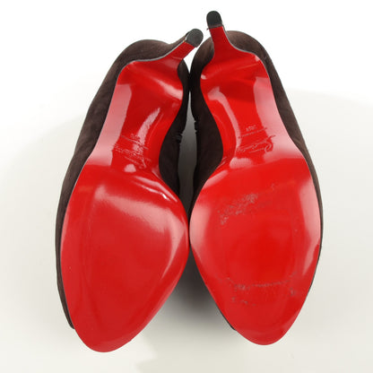 Christian Louboutin Suede Treopli 120 Booties 38 Moka 5 of 8