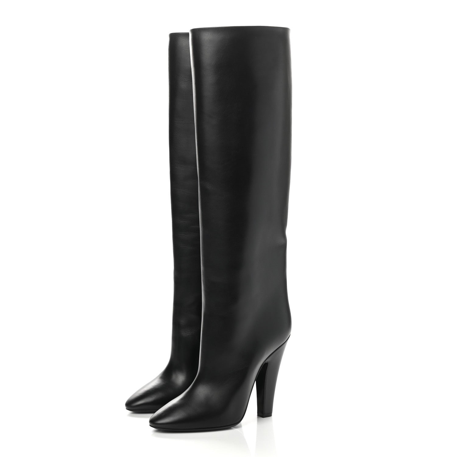 Saint Laurent Vanity Softy Calfskin 68 Tube 110 Boots 39 Black 3 of 7