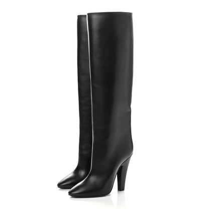 Saint Laurent Vanity Softy Calfskin 68 Tube 110 Boots 39 Black 3 of 7