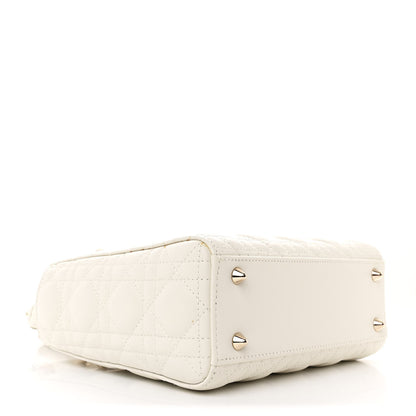 Christian Dior Lambskin Cannage Small My ABCDior Lady Dior White 4 of 10