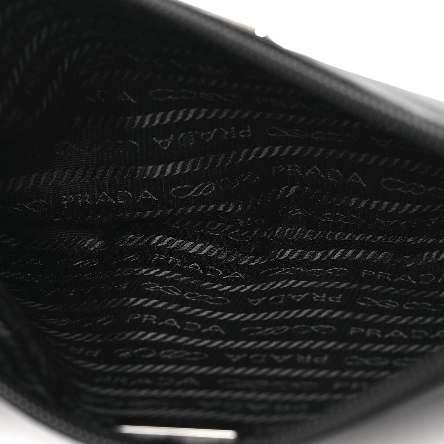 Prada Tessuto Nylon Saffiano Wristlet Black 5 of 11