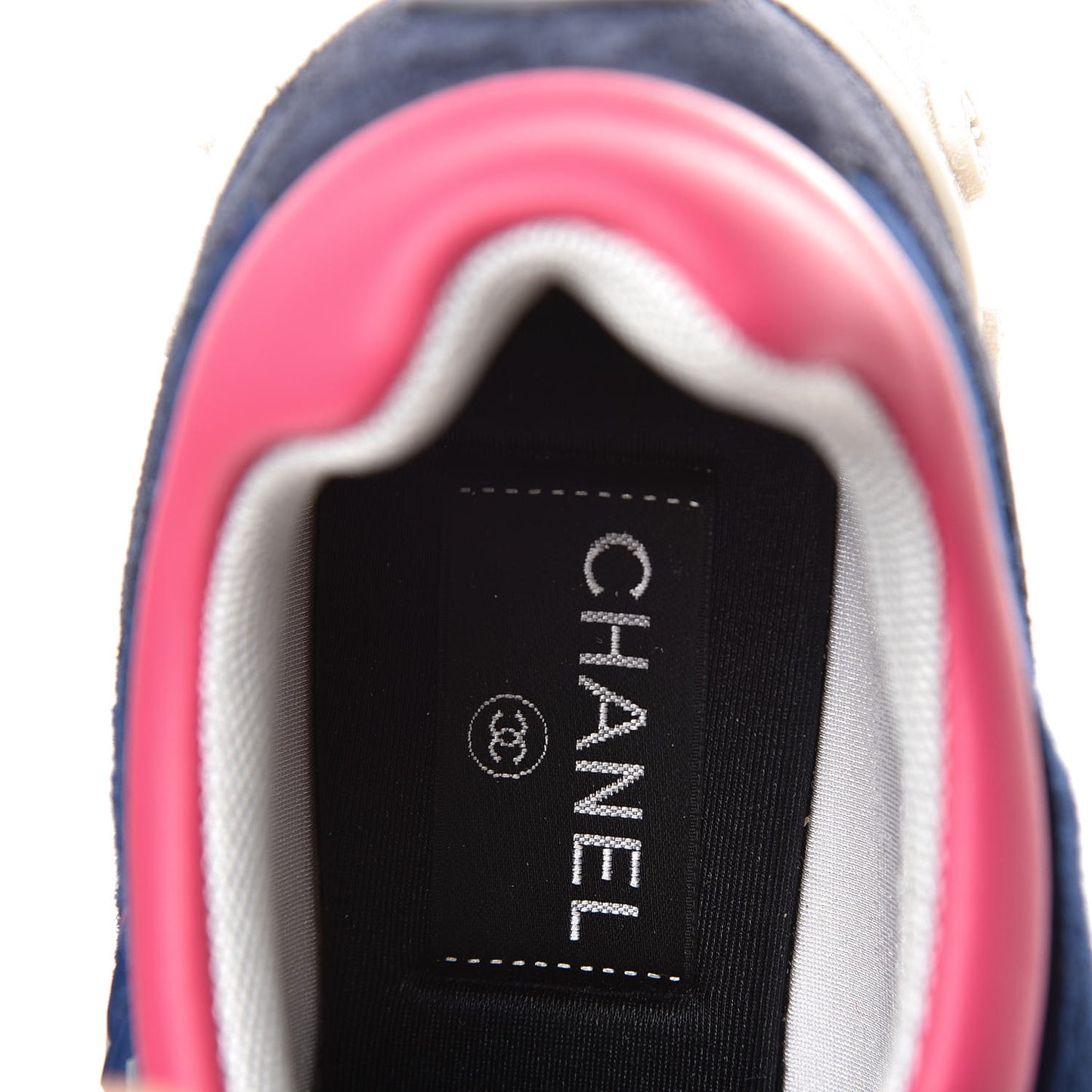 Wool Nylon Lambskin Suede Calfskin Womens Logo Sneakers 39 Navy Pink