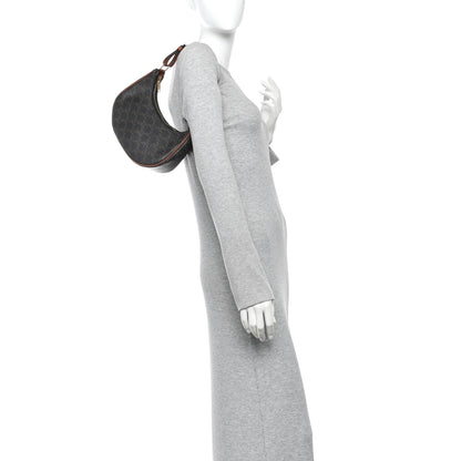 Celine Triomphe Canvas Calfskin Ava Shoulder Bag Tan 2 of 10