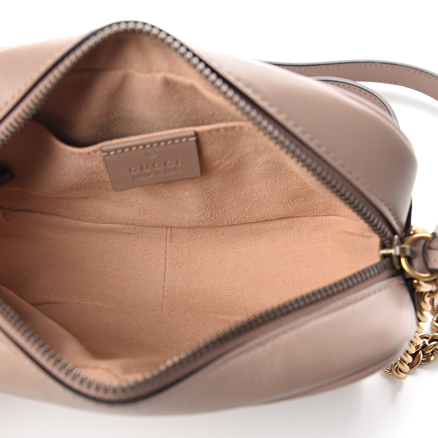 Gucci Calfskin Matelasse Mini GG Marmont Chain Shoulder Bag Porcelain Rose 4 of 8