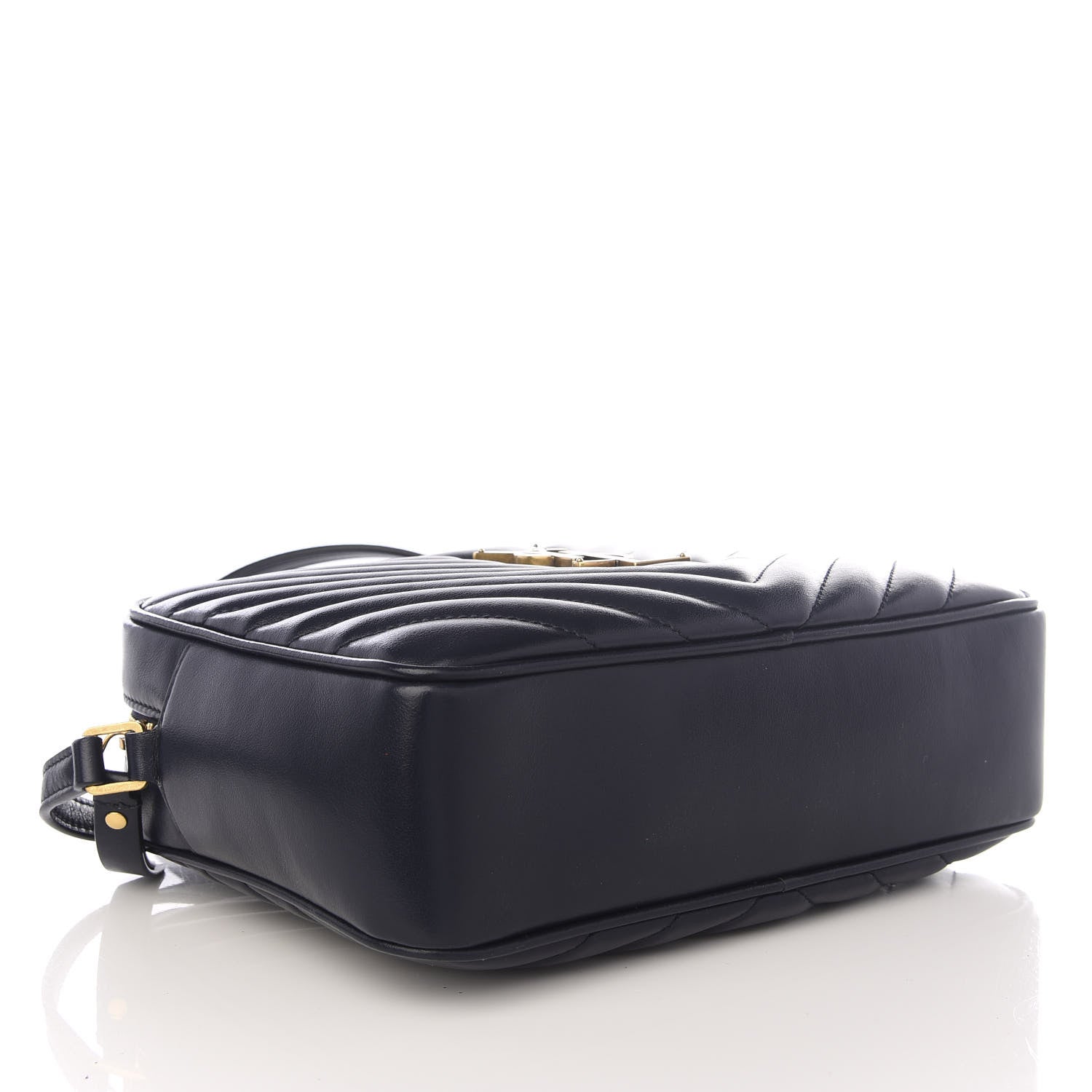 Saint Laurent Calfskin Matelasse Monogram Lou Camera Bag Navy 3 of 8