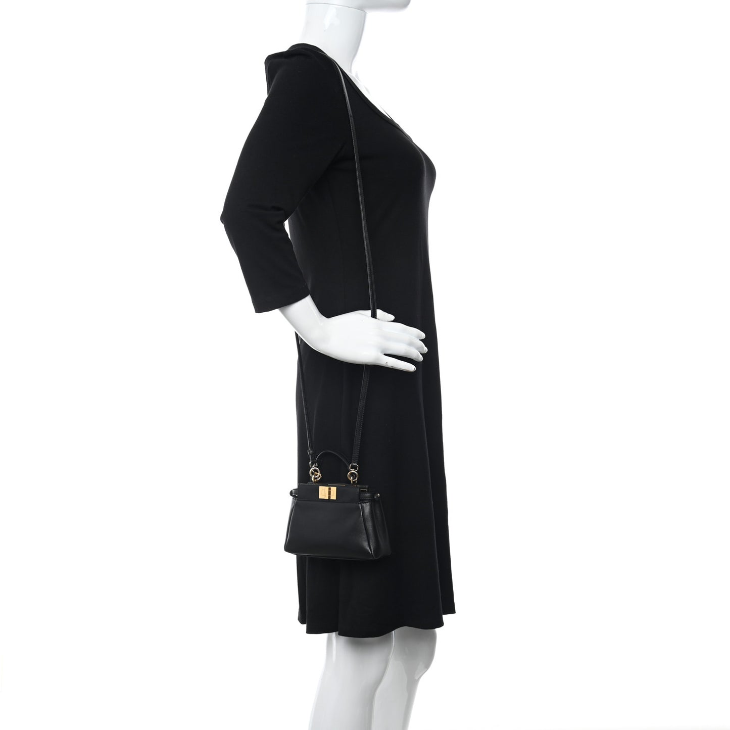 Nappa Micro Peekaboo Iconic Satchel Black