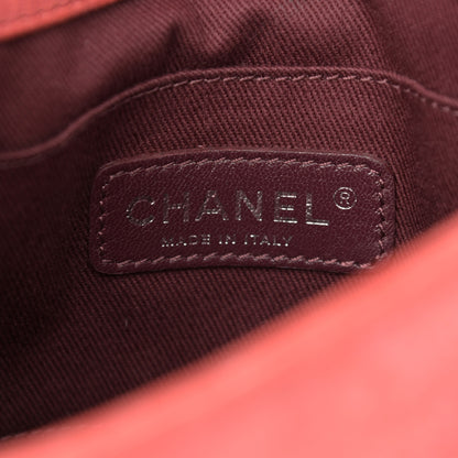 Chanel Iridescent Calfskin Quilted Small Gentle Square Boy Flap Red 6 of 11