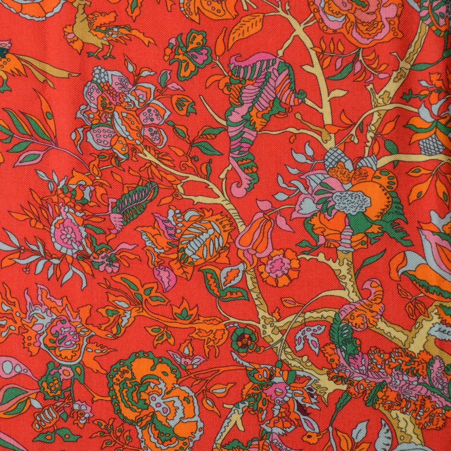 Hermes Silk Cashmere Fantaisies Indiennes Scarf 90 1 of 7