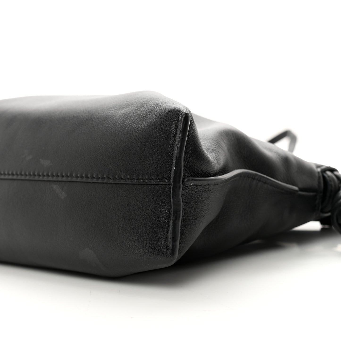 Calfskin Mini Flamenco Knot Clutch Black