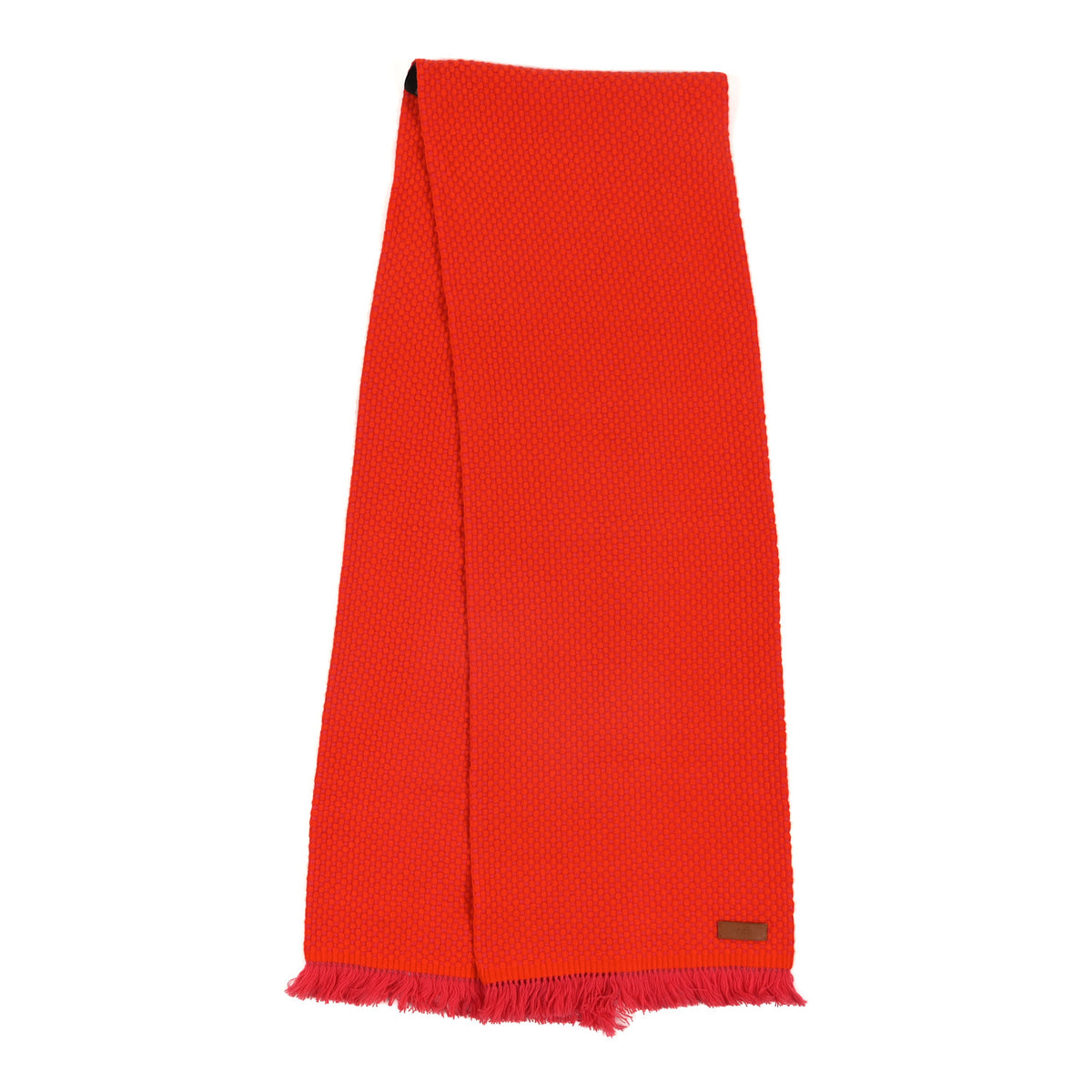 Cashmere Honeycomb Muffler Scarlet