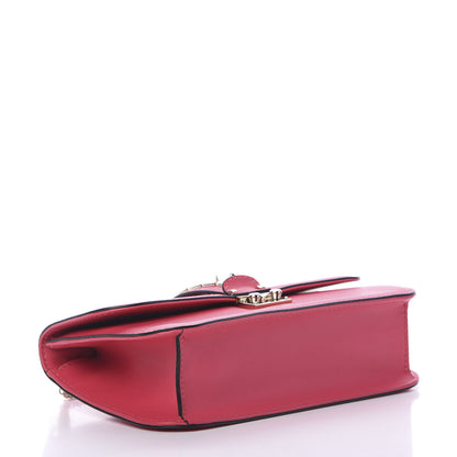 Valentino Garavani Vitello Medium Glam Lock Rockstud Flap Deep Rose 3 of 13