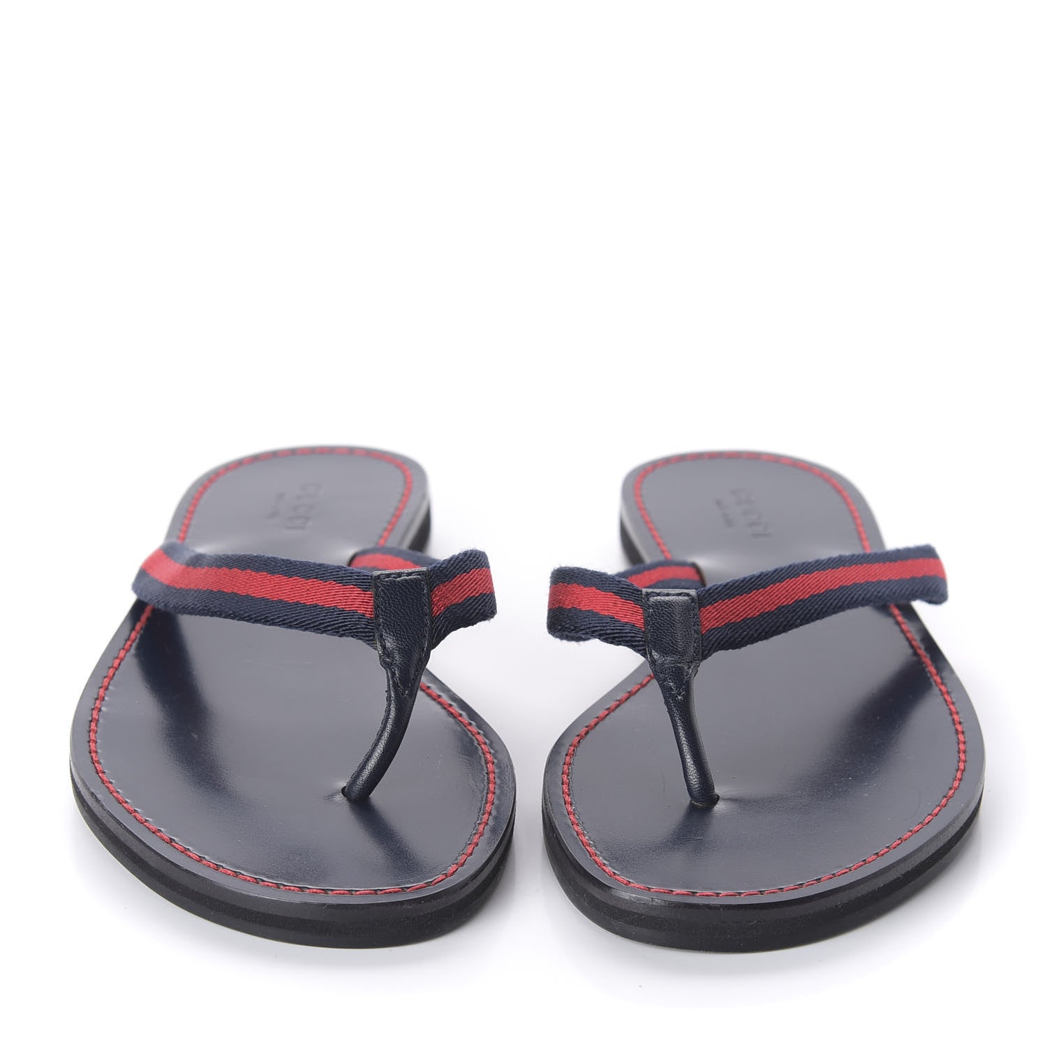 Gucci Web Thong Sandals 36 Navy 2 of 6
