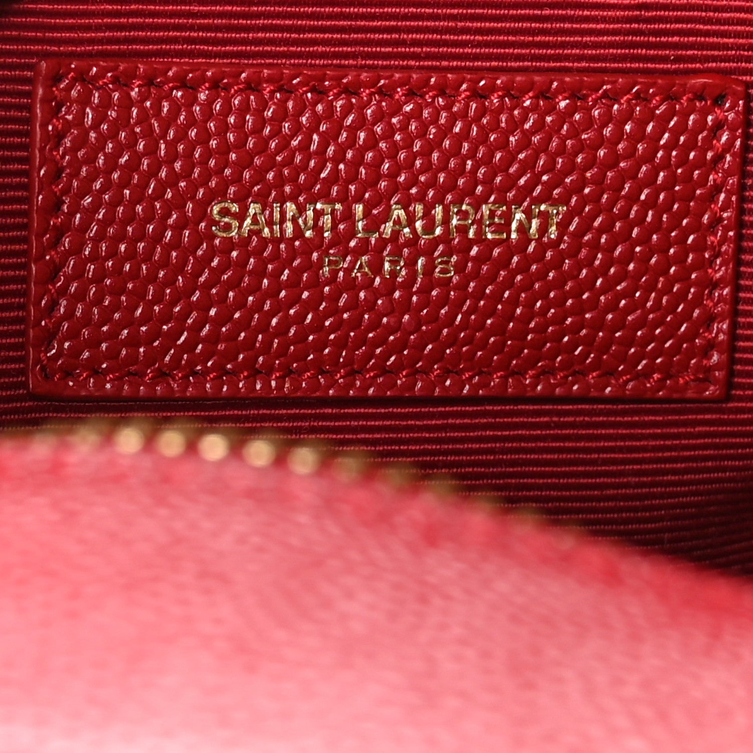 Saint Laurent Grain de Poudre Small Museum Briefcase Red 6 of 10