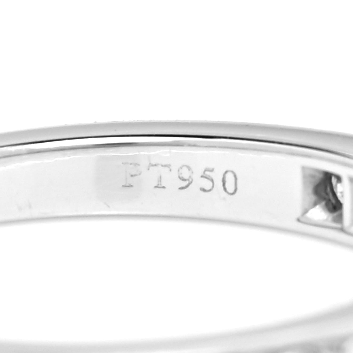 Tiffany Platinum Diamond .25ctw Half Circle Wedding Band Ring 52 6 5 of 5