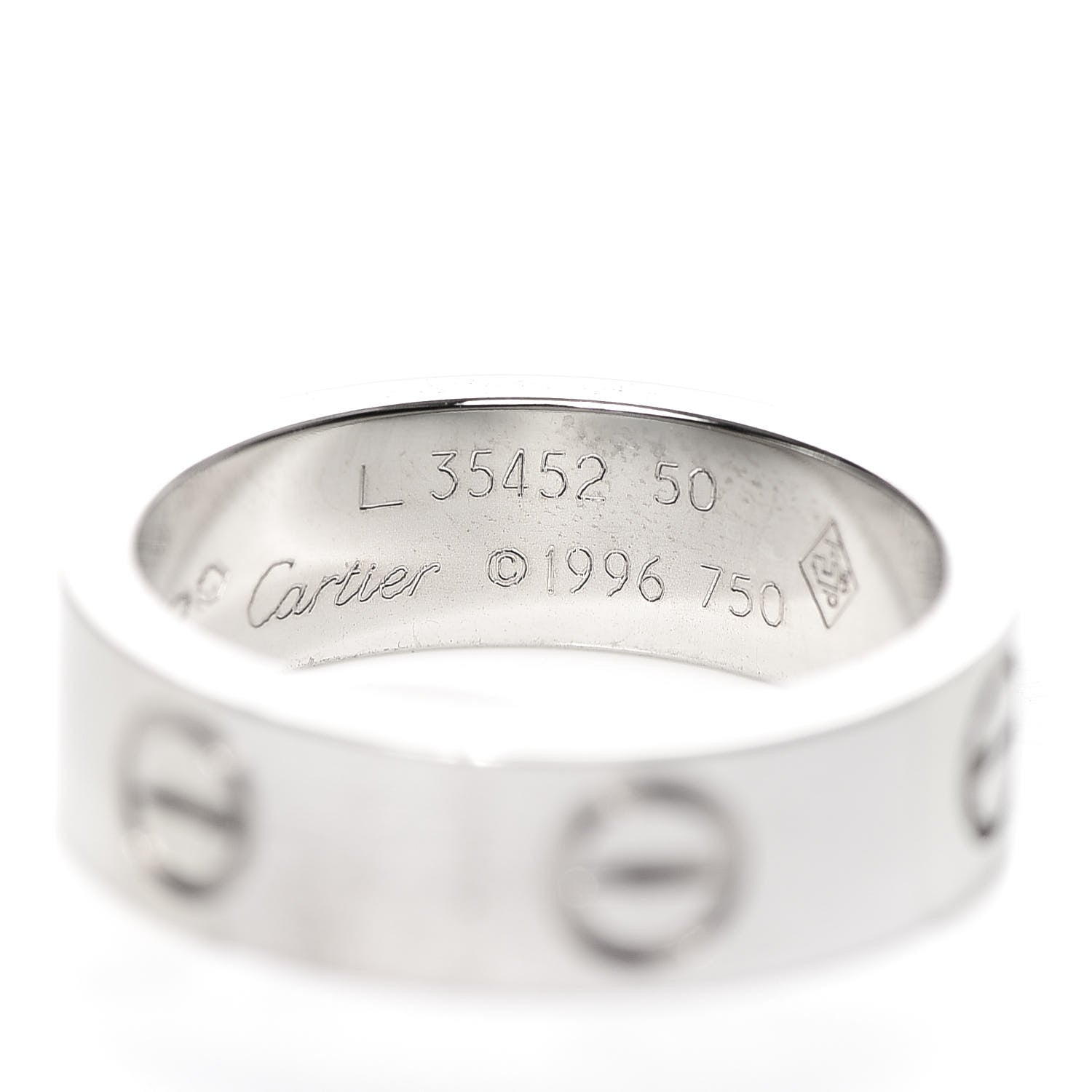 Cartier 18K White Gold 5.5mm LOVE Ring 50 5.25 4 of 4
