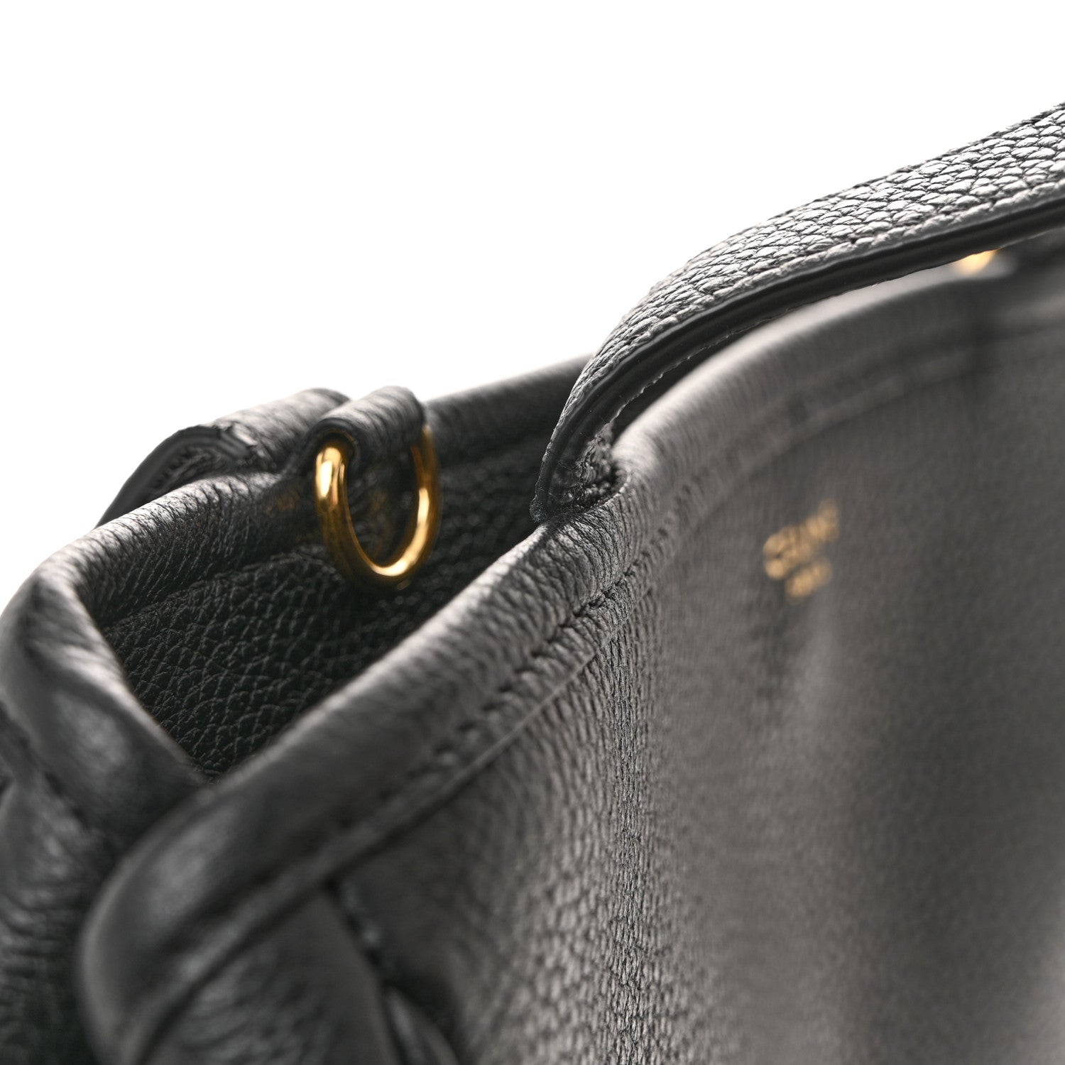 Celine Grained Calfskin Small Folded Cabas Black 12 of 12