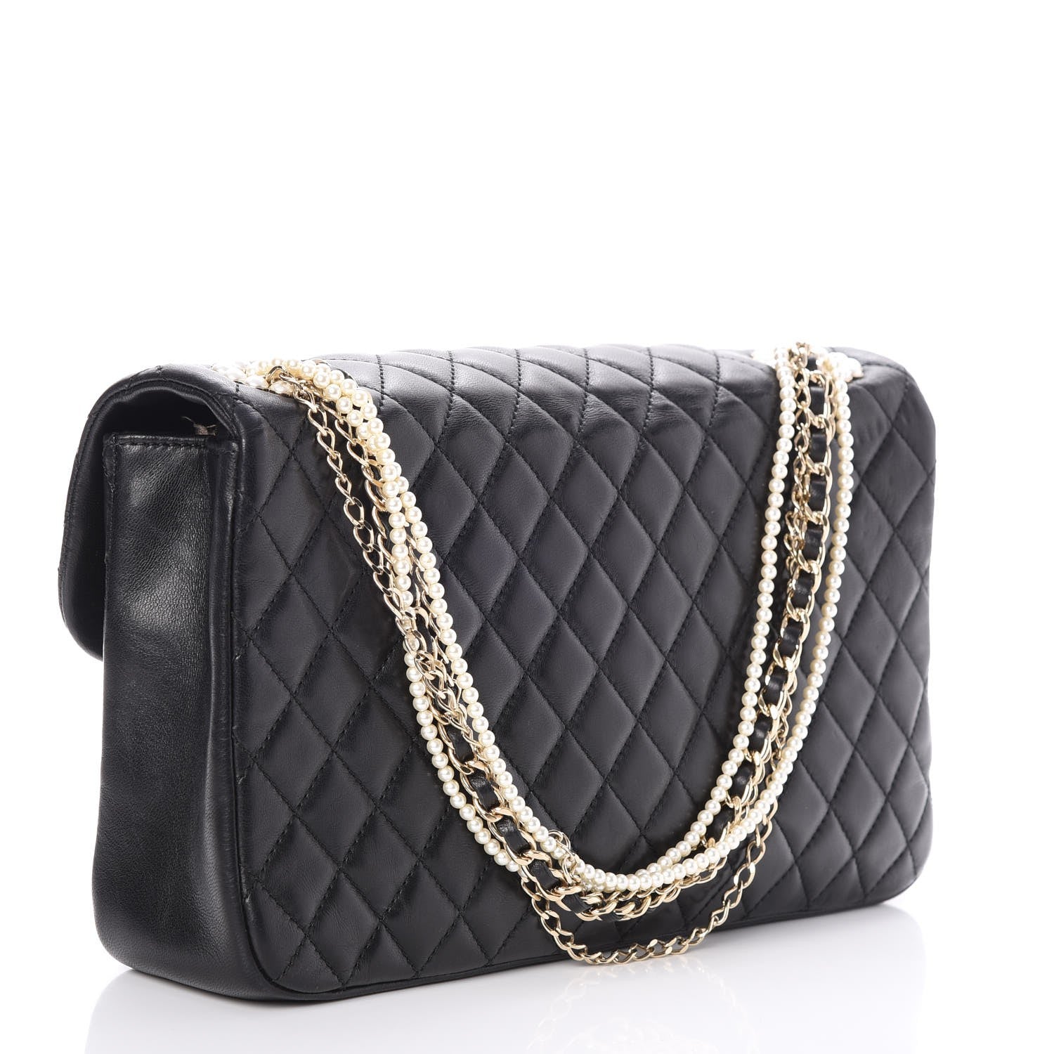 Chanel Lambskin Medium Westminster Pearl Flap Black 3 of 7