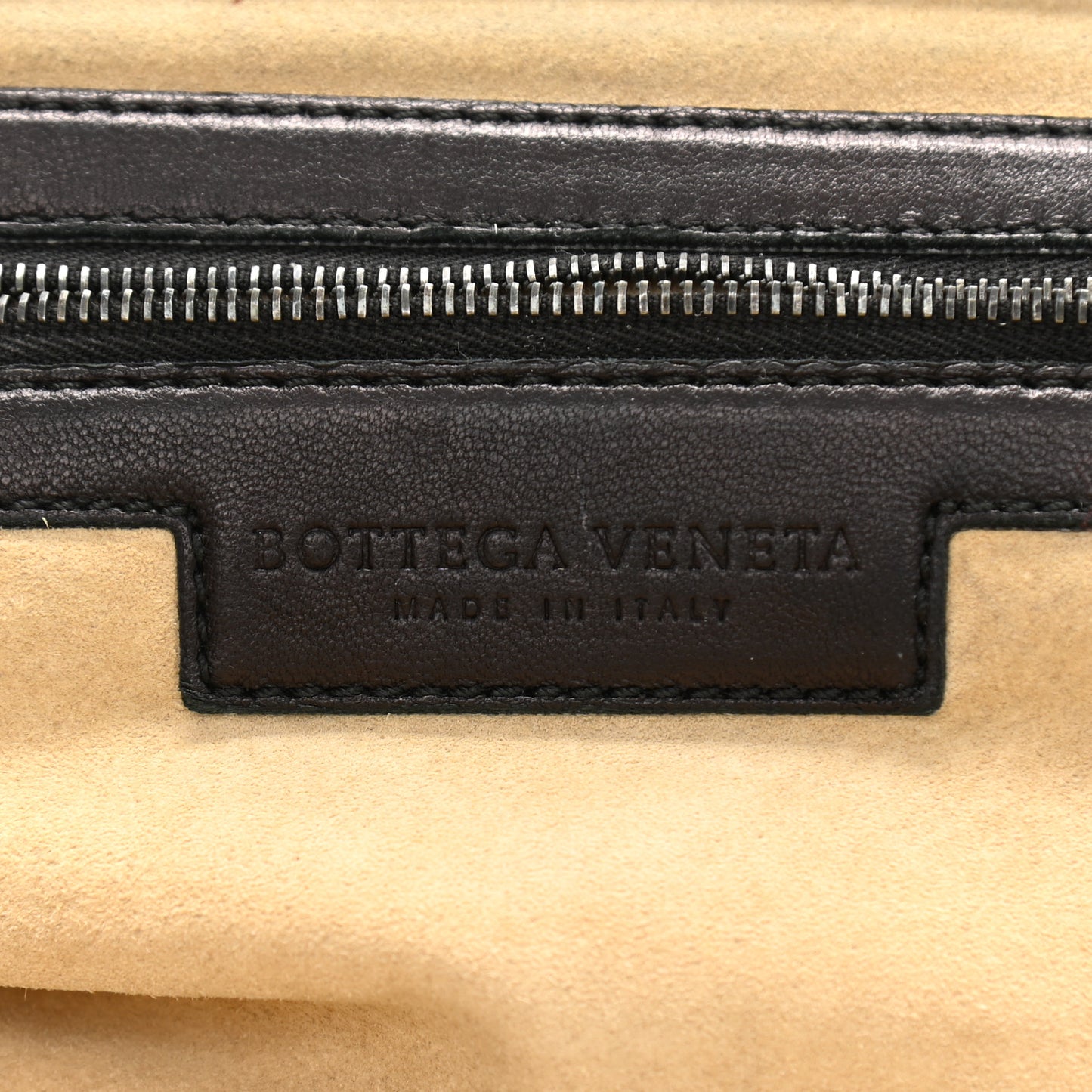 Nappa Intrecciato Frame Shoulder Bag Black
