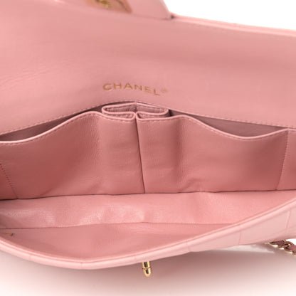 Chanel Lambskin East West Chocolate Bar Flap Pink 4 of 5