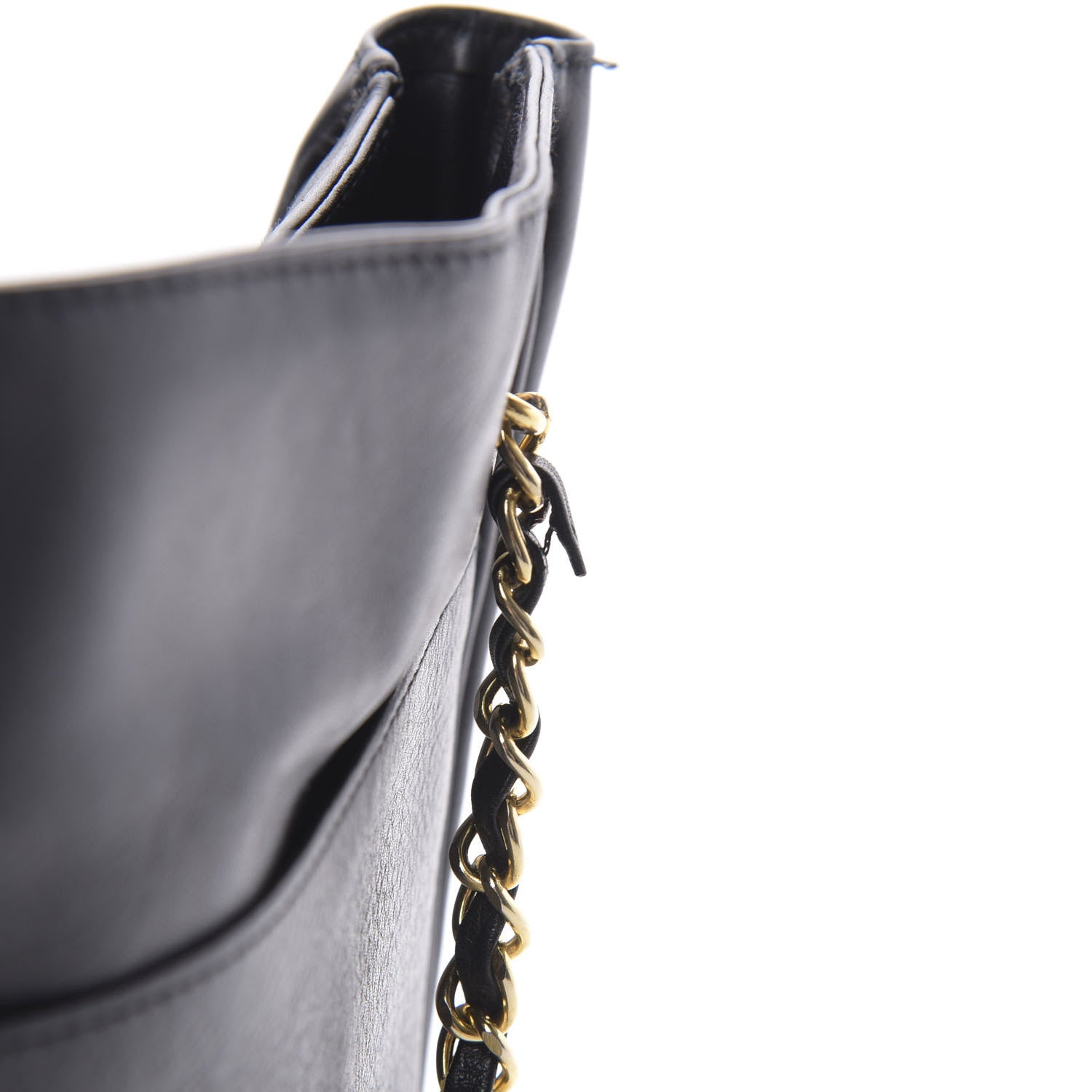 Chanel Lambskin Shopping Tote Black 12 of 13
