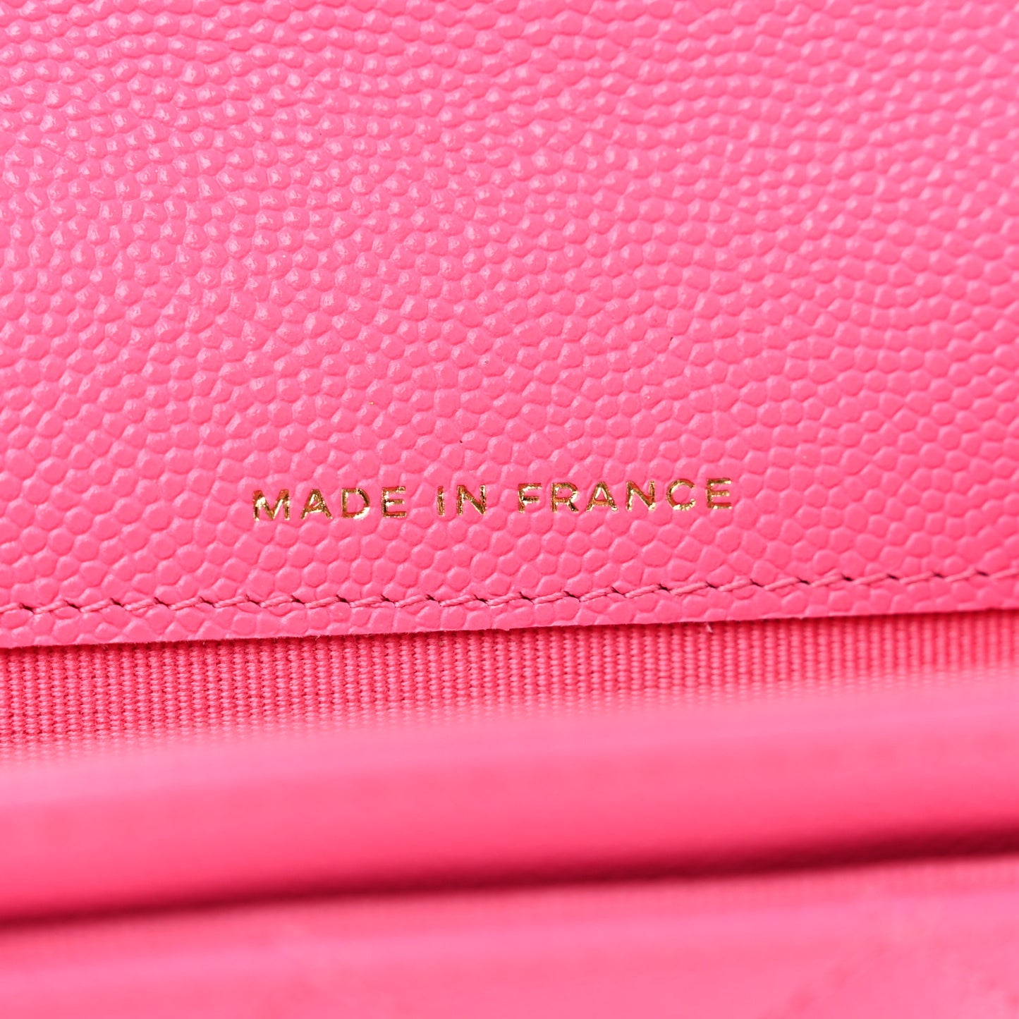 Caviar Quilted Flap Card Holder Wallet Pink