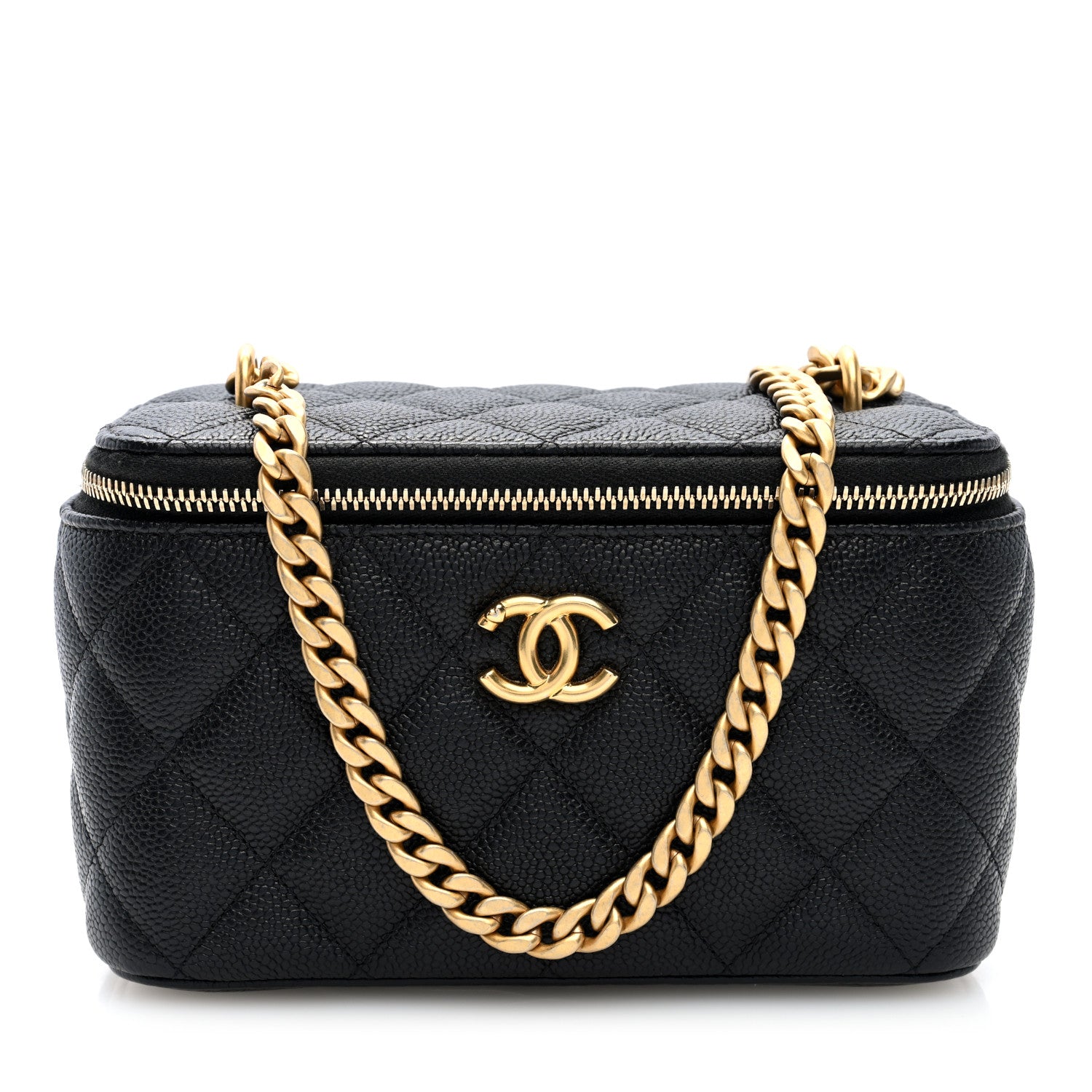 Chanel Caviar Quilted Sweetheart Vanity Case Black 1 of 11