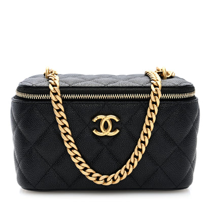 Chanel Caviar Quilted Sweetheart Vanity Case Black 1 of 11