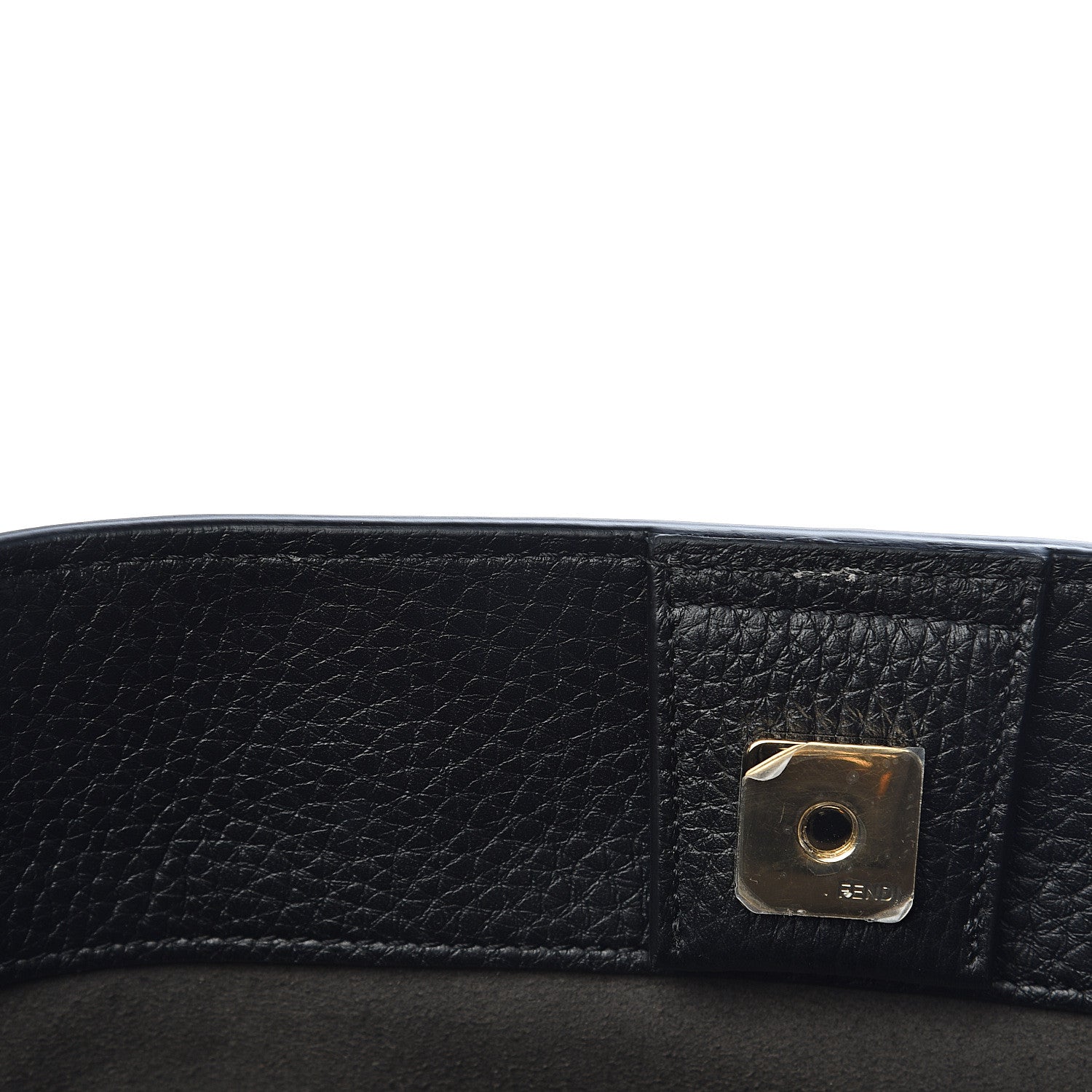 Fendi Cuoio Romano Selleria Medium FF Tote Black 8 of 14