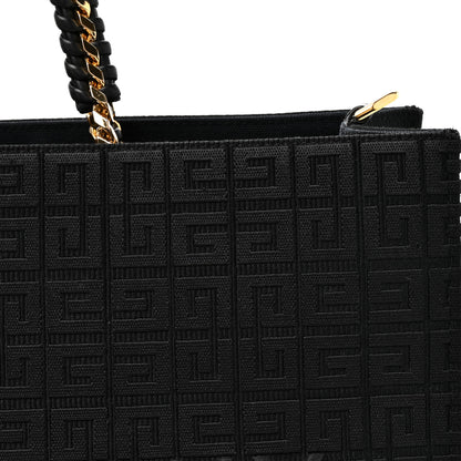 Givenchy Canvas Jacquard 4G Medium Chain Tote Black 7 of 9