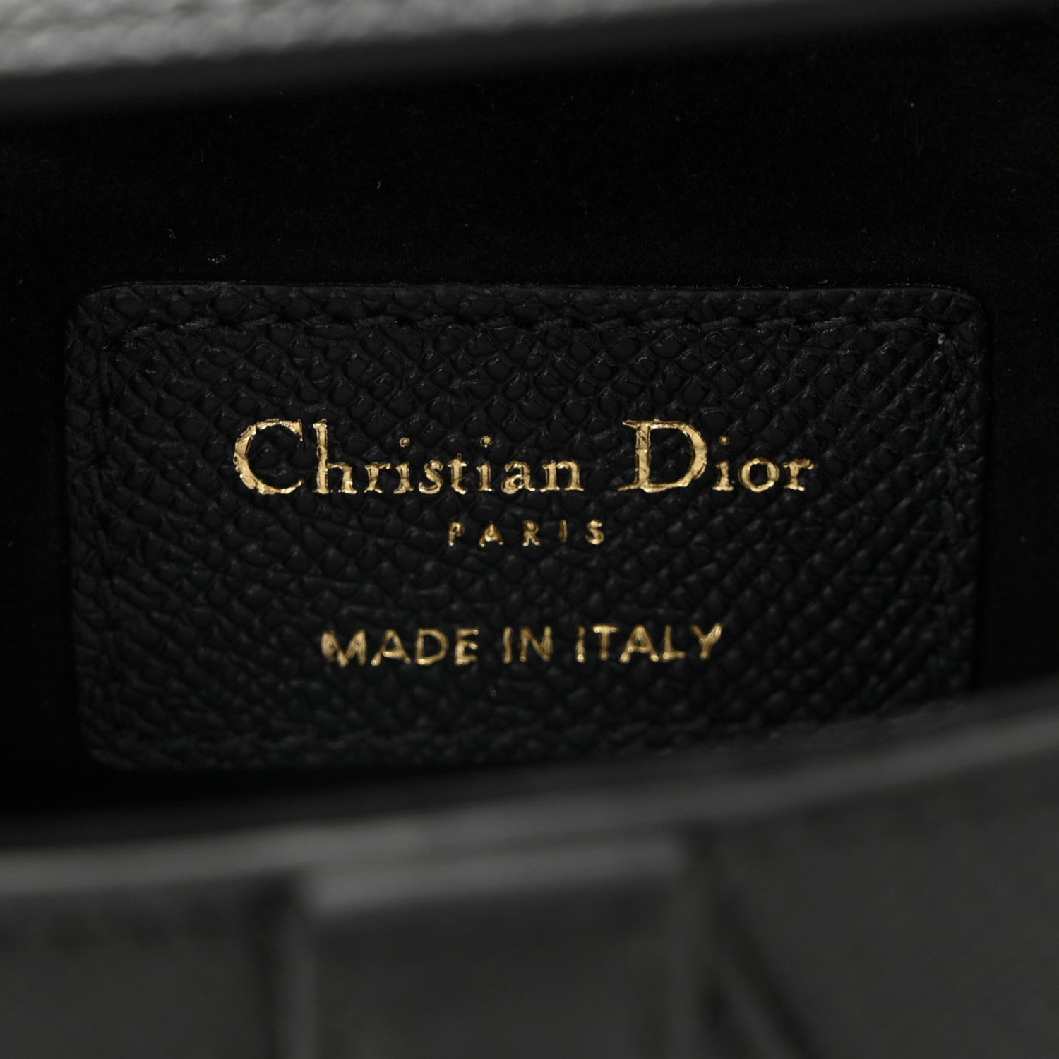 Christian Dior Grained Calfskin Mini Saddle Bag Black 6 of 11